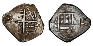8 Real Colombie Argent 