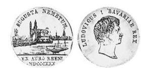 1 Ducat 巴伐利亞王國 (1806 - 1918) 金 路德维希一世 (巴伐利亚)