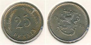 Финляндия
25 пенни (1935 г.)
Медь-Никель

