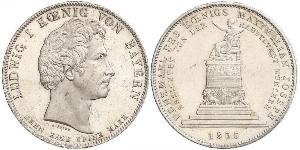 1 Thaler Kingdom of Bavaria (1806 - 1918) Silver Ludwig I of Bavaria (1786 – 1868)