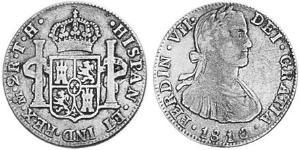 2 Real Vicereame della Nuova Spagna (1519 - 1821) Argento Carlo IV di Spagna (1748-1819)