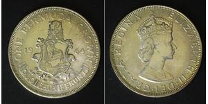 BERMUDA 1 Crown 1964 - Silver 0.500 - Elizabeth II. - XF - 4147