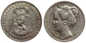 Netherlands - 1/2 Gulden 1898 - Wilhelmina - Silver, KEY DATE