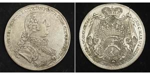  
  1764, Austrian States, Batthyani, Count Karl. Silver Thaler Coin. 4,000 Struck!  He served as ban (viceroy) of Croatia from 1743 to 1756  Mint Year: 1764  Engraver: I. Toda  Mint Place: Vienn ...