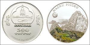 500 Tugrik Mongolia Argento 