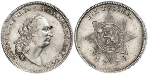 1 Thaler Großherzogtum Hessen (1806 - 1918) Silber 
