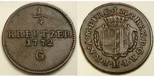 1/4 Kreuzer Austria Cobre 