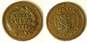 MILAN 1/2 Soldo (Mezzo Soldo) 1777 - Copper - Maria Theresa - VF - 1818