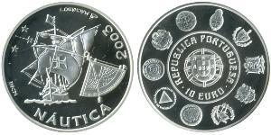 10 Euro Republica Portuguesa (1975 - ) Plata 