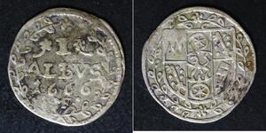 MAINZ (German State) 1 Albus 1666 MF - Silver - 822