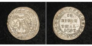  
 
   1693, Saxony, John George III. Silver 1/12 Thaler (Doppelgroschen) Coin. VF+  Condition: VF+  Mint Year: 1693  Reference: KM-638.  Denomination: 1/24 Thaler (Doppelgroschen) - Death of Joh ...