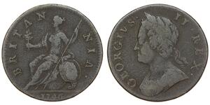 Great Britain - 1/2 Penny 1746 - George II