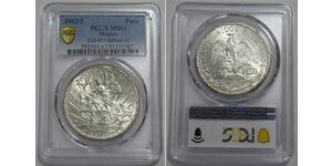MEXICO 1913/2 PESO CABALLITO ESTADOS MEXICANOS PCGS MS61 SILVER WORLD COIN 