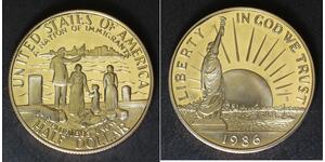 USA Half Dollar 1986 S Proof - Statue of Liberty Centennial - 860