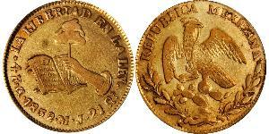 4 Escudo Second Federal Republic of Mexico (1846 - 1863) Oro 