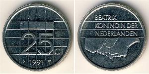 25 Cent Regno dei Paesi Bassi (1815 - ) Nichel 