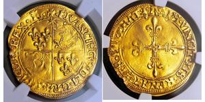  
  1547, France, Dauphine Province, Francis I. Scarce Gold 