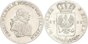 1/3 Thaler 普魯士王國 (1701 - 1918) 銀 腓特烈·威廉二世