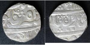 INDIA (Maratha Empire) 1 Rupee AH-//52 - Silver - Shah Alam II. - VF - E2