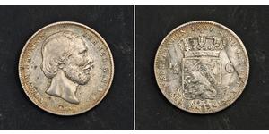  
 
    1864, Netherlands, Willem III. Silver ½ Gulden (50 Cents) Coin. aVF!   Mint year: 1864  Reference: KM-92.   Denomination: ½ Gulden (50 cents)  Mint Place: Utrecht (sword mint mark)  Condi ...