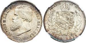 2000 Reis Empire of Brazil (1822-1889) Silber Peter II. (Brasilien) (1825 - 1891)