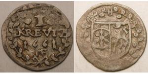 MAINZ (German Archbishopric) 1 Kreuzer 1661 MF - Silver - VF+ - 1190 *