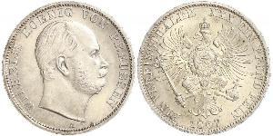 1 Thaler 普魯士王國 (1701 - 1918) 銀 威廉一世 (德国)