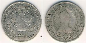 20 Kreuzer Austria Plata 