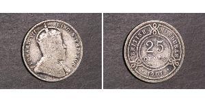 25 Cent British Honduras (1862-1981) 銀 乔治五世  (1865-1936)