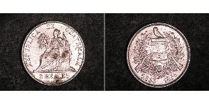 2 Реал Республика Гватемала (1838 - ) Серебро 2 Реал Республика Гватемала (1838 - ) Серебро