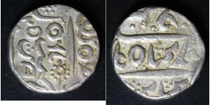 INDIA ( Bikanir ) 1 Rupee AH1229//25 - Silver - Ratan Singh - VF - E3