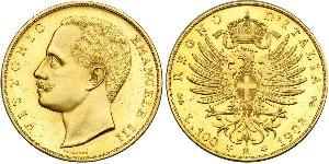 100 Lira Kingdom of Italy (1861-1946) Oro Vittorio Emanuele III (1869 - 1947)