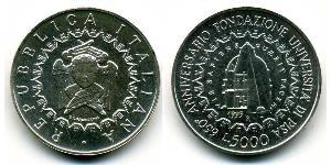 5000 Lira 意大利 銀 