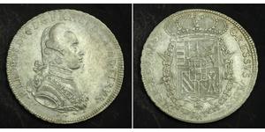  
 
  
 1781, Tuscany, Leopold II (as Duke Pietro Leopoldo). Silver Francescone (10 Paoli) Coin. R! 
   
 Mint year: 1781 Mint Place: Pisa, Italy (PISIS) Denomination: Francescone (10 Paoli)  Con ...