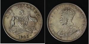 AUSTRALIA 1 Shilling 1925 - Silver 0.925 - George V. - VF- - 1532