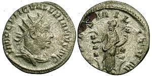 1 Антонініан Римська імперія (27BC-395) Срібло Валеріан I (193-260)