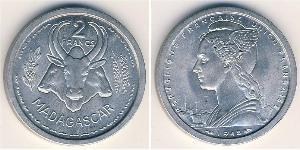 2 Franc Madagaskar Aluminium 