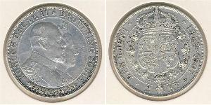 Швеция
2 кроны (1907 г.)
Серебро
Оскар II и София. 
