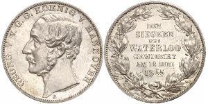 1 Thaler Regno di Hannover (1814 - 1866) Argento Giorgio V di Hannover (1819 - 1878)