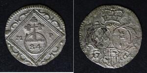 WURZBURG 1/84 Gulden 1764 - Billon - Adam Friedrich - VF- - 909