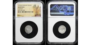 HUNGARY. Maximilian II, Silver Denar, 1572-KB. Kremnitz mint, NGC AU