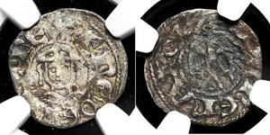 ITALIAN STATES, Sicily. Henry VI and Frederick II, 1196-1197, Denaro, NGC VF Det