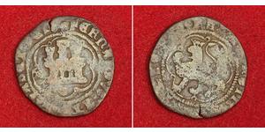  
 
   1474, Spain, Catholic Monarchs (Ferdinand V & Isabel I). Copper 4 Maaravedis Coin.   Conditon: F+  Mint Place: Seville?  Mint Period: 1474-1504  Denomination: 4 Maravedis   Rulers: Fer ...