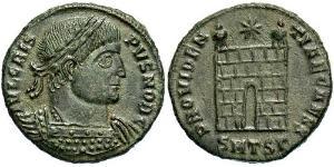 1 Follis /  AE3 Imperio romano (27BC-395) Bronce Crispo (305 - 326)