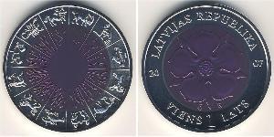 1 Lats Latvia (1991 - ) Silver 