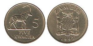 5 Kwacha Zambia (1964 - ) Ottone 