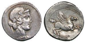 1 Denario República romana (509BC-27BC) Plata 