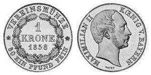 1 Krone Reino de Baviera (1806 - 1918) Oro Maximiliano II de Baviera(1811 - 1864)