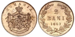 2 Ban Romanian Principalities (1859-1881) Cobre 