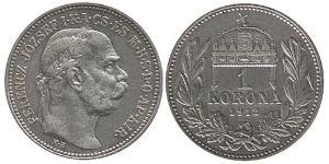 1 Krone Imperio austrohúngaro (1867-1918) Plata Franz Joseph I (1830 - 1916)